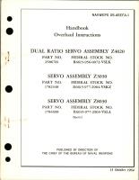 Overhaul Instructions for Dual Ratio Servo Assembly Z4020, Servo Assembly Z3030 and Servo Assembly Z8030