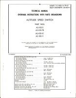 Overhaul Instructions with Parts Breakdown for Altitude Speed Switch 