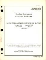 Overhaul Instructions with Parts Breakdown for 30-Pound Cabin Pressure Regulator Part No. 13041-8-275  Model No. CPR2-24