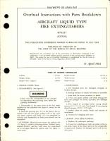 Overhaul Instructions with Parts Breakdown for Liquid Type Fire Extinguishers - 870317