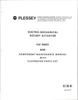 Component Maintenance Manual with Illustrated Parts List for Electro Mechanical Rotary Actuator - Part R4169