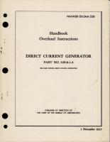 Overhaul Instructions for Direct Current Generator - Part 30E18-1-A 