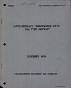 Supplementary Performance Data for B-36 Type Aircraft