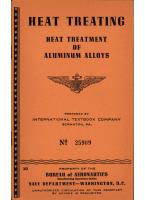 Heat Treating - Aluminum Alloys - Bureau of Aeronautics