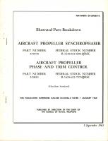 Illustrated Parts Breakdown for Propeller Synchrophaser and Phase and Trim Control 