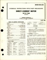 Overhaul Instructions with Parts Breakdown for Direct-Current Motor - Part 26968 