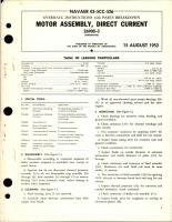 Overhaul Instructions with Parts Breakdown for Direct Current Motor Assembly - 26900-3