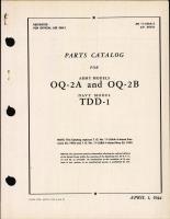 Parts Catalog for Army Models OQ-2A, OQ-2B, and Navy Model TTD-1