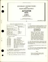 Overhaul Instructions with Parts Breakdown for Actuator - Model A 7619-6