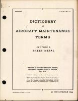Dictionary of Aircraft Maintenance Terms; Section L Sheet Metal