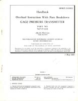 Overhaul Instructions with Parts Breakdown for Gage Pressure Transmitter - Part 7627-17-A5-1