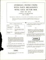 Overhaul Instructions with Parts Breakdown for Wing Lock Sector Box - Part 18176
