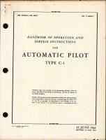 Operation and Service Instructions for Automatic Pilot Type C-1