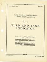 Handbook of Instructions with Parts Catalog for C-1 Turn and Bank Indicator