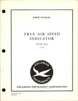 Parts Catalog for Kollsman True Air Speed Indicator Type No. 724