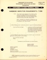 Supplement to Basic Technical Order  for Handbook of Inspection Requirements - T-28A