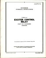Overhaul Instructions for Exciter Control Relay - Type H-1 - Part A24A9280
