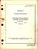 Overhaul Instructions for Electromechanical Linear Actuators - Part 30582 and 31534 