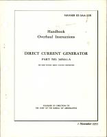 Overhaul Instructions for Direct Current Generator - Part 30E18-1-A