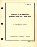 Designation of AMC Maintenance Engineering "Prime" AMA's and AF Depots