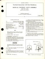 Overhaul Instructions with Parts Breakdown for Manual Control Valve Assembly - Part 26650