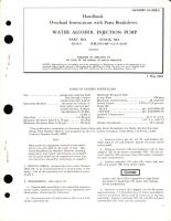 Overhaul Instructions with Parts Breakdown for Water Alcohol Injection Pump - Part 6333-3