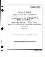 Overhaul with Parts Breakdown for Tank and Ejector Pylon Assembly - 370 Gallon - Parts 26-370-4843 and 26-370-4845