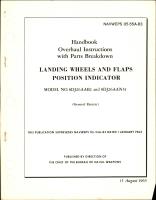 Overhaul Instructions with Parts Breakdown for Landing Wheels and Flaps Position Indicator - Models 8DJ26AAB2 and 8DJ26AAN51