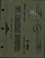 Bureau of Aeronautics Standard Inventory Log set (2), FM-2 Wildcat