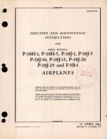 Erection and Maintenance Instructions for Army Models P-38, and F-5B-1