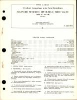 Overhaul Instructions with Parts Breakdown for Solenoid Actuated Hydraulic Slide Valve - Part 20772M