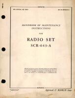 Maintenance Instructions for Radio Set SCR-643-A