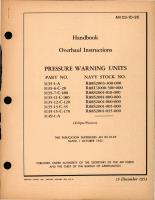 Overhaul Instructions for Pressure Warning Units - 3135 Series