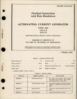 Overhaul Instructions with Parts Breakdown for Alternating Current Generator - Types 1632-1-A and 1632-1-E