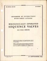 Handbook of Instructions with Parts Catalog for Mechanically Operated Sequence Valves