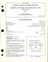 Overhaul Instructions with Parts for Motor Actuated Gate Shut Off Valve - Part 106155