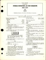 Overhaul Instructions with Parts Breakdown for Relief Valve - 11631