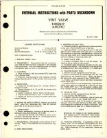 Overhaul Instructions with Parts Breakdown for Vent Valve - B-18004-W