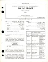 Overhaul Instructions with Parts Breakdown for Dual Pilot Fuel Valve - Part 1323-547095 