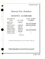 Illustrated Parts Breakdown for Sensitive Altimeters Kollsman Type 1845X-4-03, 371P-4-01, 671CPU-8, 671CPU-19, 671CPX-4