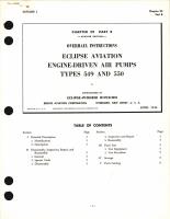Overhaul Instructions for Eclipse Aviation Engine-Driven Air Pumps Types 549 and 550