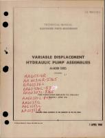Illustrated Parts Breakdown for Variable Displacement Hydraulic Pump Assemblies - AA-60300 Series 