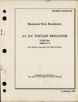 Illustrated Parts Breakdown for AC DC Voltage Regulator - Type 20B102-1-A 