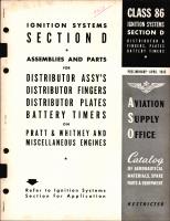 Ignition systems Section D Assemblies and Parts for Pratt and Whitney and Miscellaneous Engines