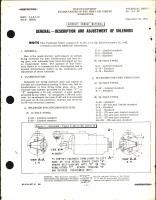 Description and Adjustment of Solenoids