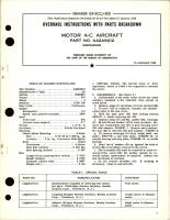 Overhaul Instructions with Parts Breakdown for A-C Motor - Part A42A9212 