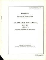 Overhaul Instructions for A-C Voltage Regulator - Type 20B100-12-A 