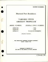 Illustrated Parts Breakdown for Variable Pitch Propeller - Models 22D30-305, 22D30-307, and 22D30-317