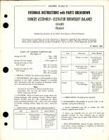 Overhaul Instructions with Parts Breakdown for Elevator Bobweight Balance Bungee Assembly - 4556803 