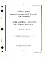 Overhaul Instructions with Illustrated Parts Breakdown for Advisory Panel Assembly 